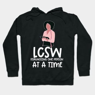 Black Social Worker LCSW Diagnosing One Person At A Time Hoodie